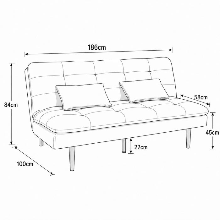 Warwick Sofa Bed, Teal Linen