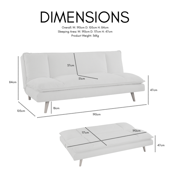 Harper Sofa Bed, Dark Grey Linen