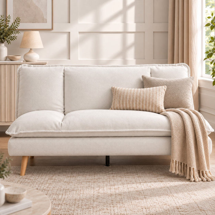 Harper Sofa Bed, Cream Linen