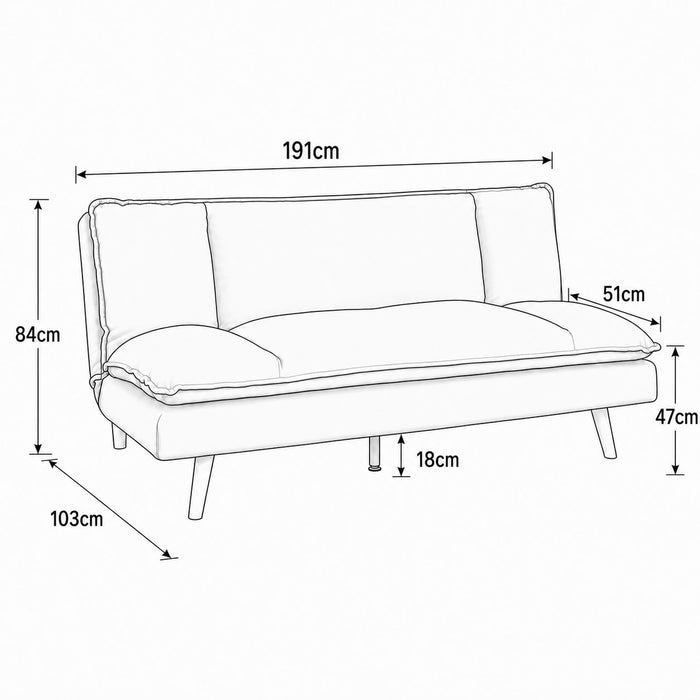 Harper Sofa Bed, Dark Grey Linen
