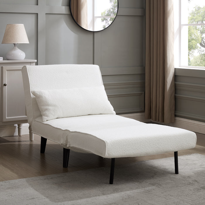 Kendal Sofa Bed, White Boucle