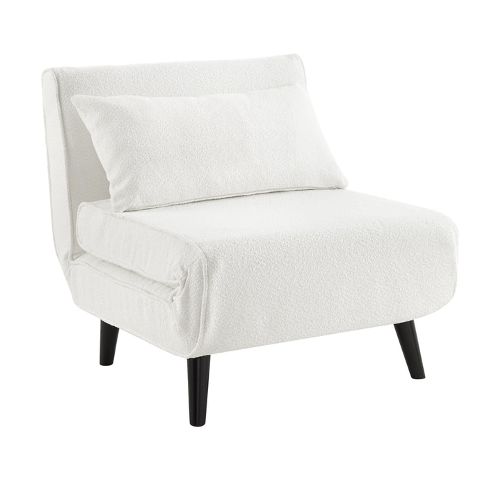 Kendal Sofa Bed, White Boucle