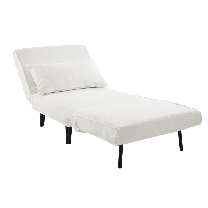 Kendal Sofa Bed, White Boucle