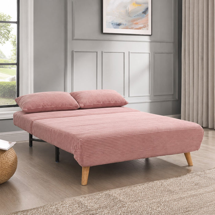 Keller Sofa Bed, Pink Cord