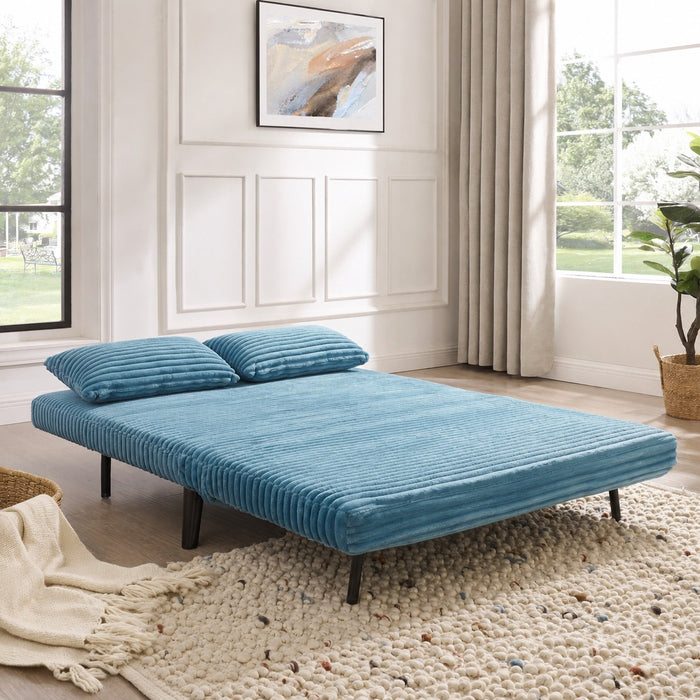 Keller Sofa Bed, Blue Teddy Jumbo Cord