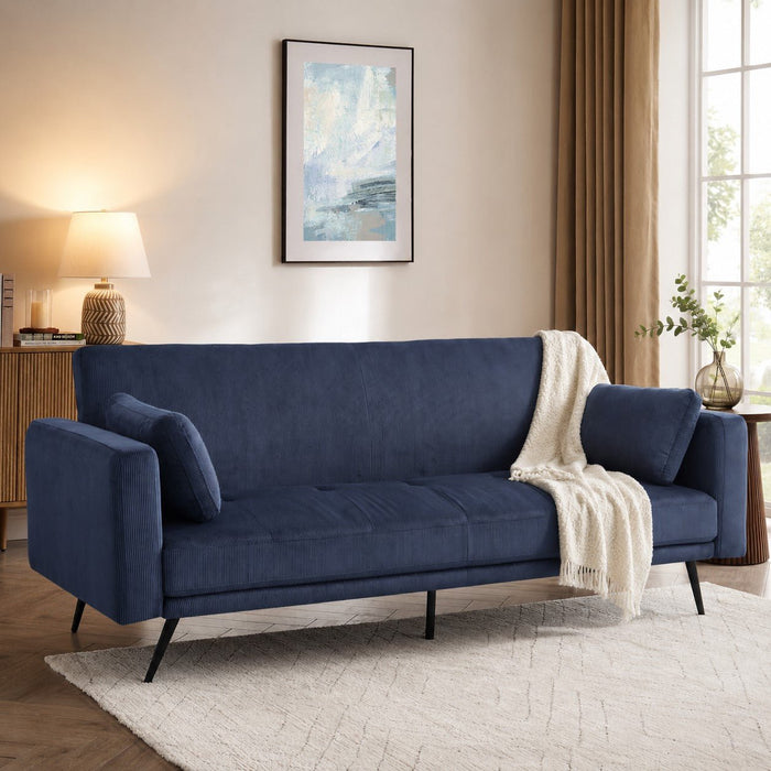 Tudor Sofa Bed, Blue Cord
