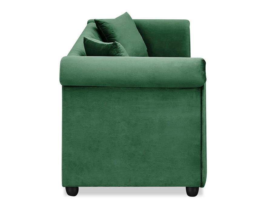 Ascot Chesterfield 3 Seater Sofa Green Velvet