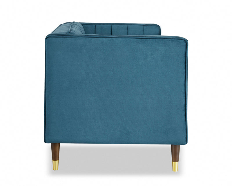 Thomas Velvet Fabric 2+3 Seater Sofa Set, Blue Velvet
