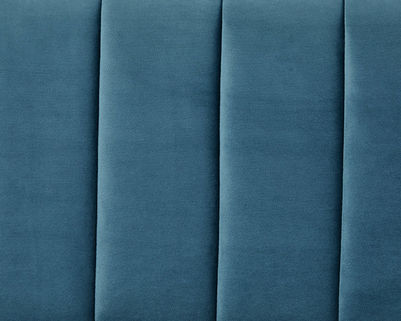 Thomas Velvet Fabric 3 Seater Sofa, Blue