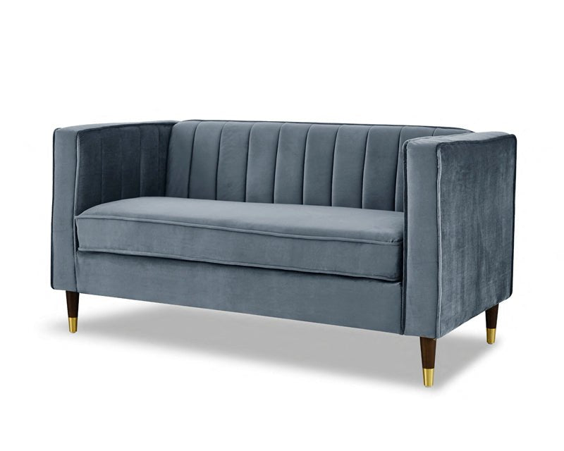 Thomas Velvet Fabric 2+3 Seater Sofa Set, Grey Velvet
