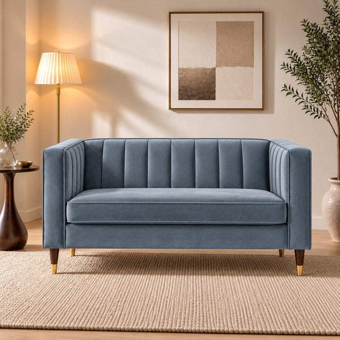 Thomas Velvet Fabric 2+3 Seater Sofa Set, Grey Velvet