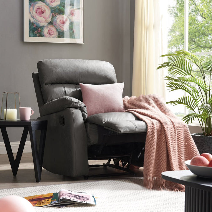 Grey Fabric Armchairs