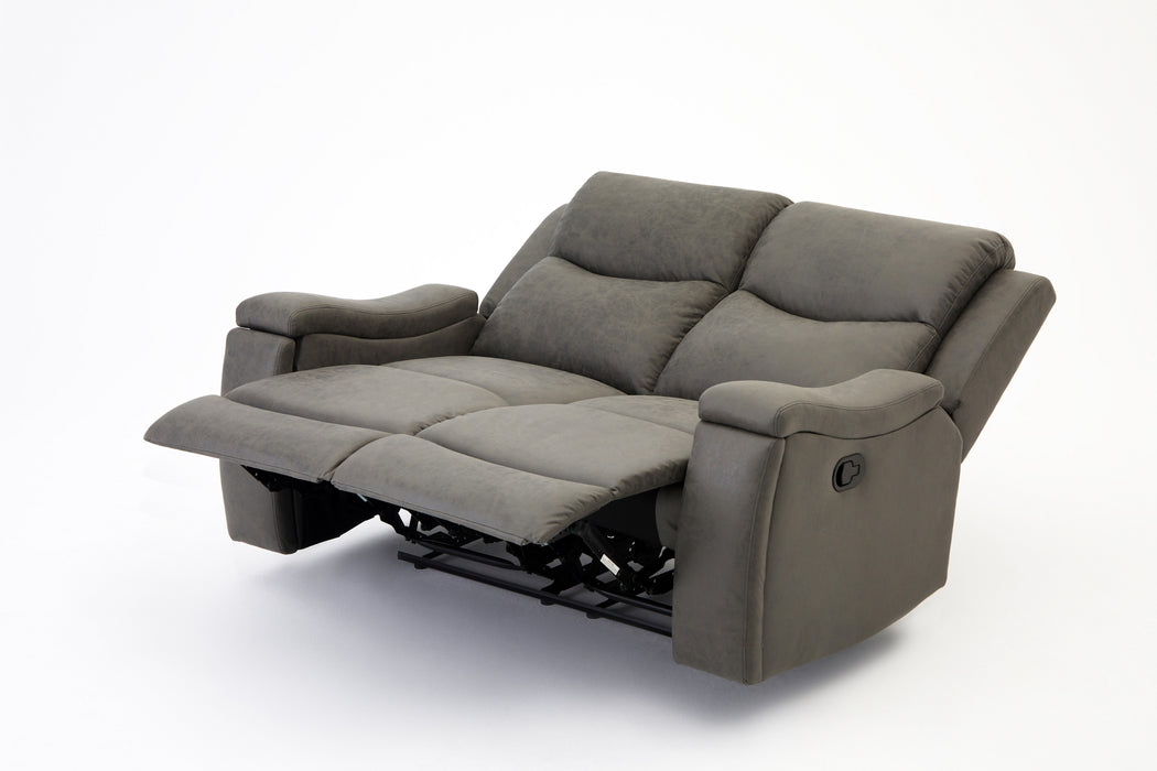 Collins 2+3 Sofa Set Manual Recliner, Grey Air Leather