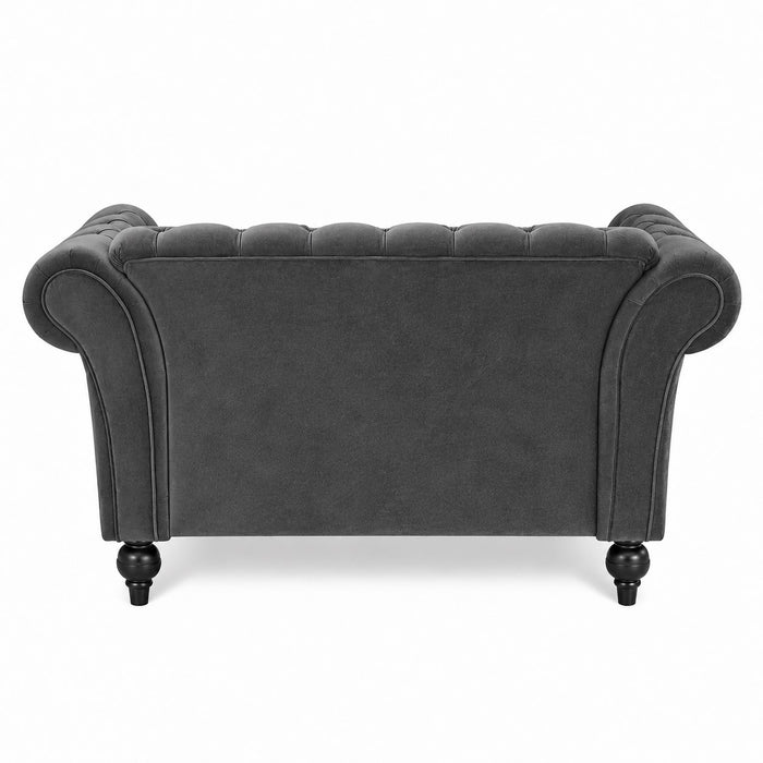 Mayfair Velvet Fabric 2 Seater Sofa, Grey