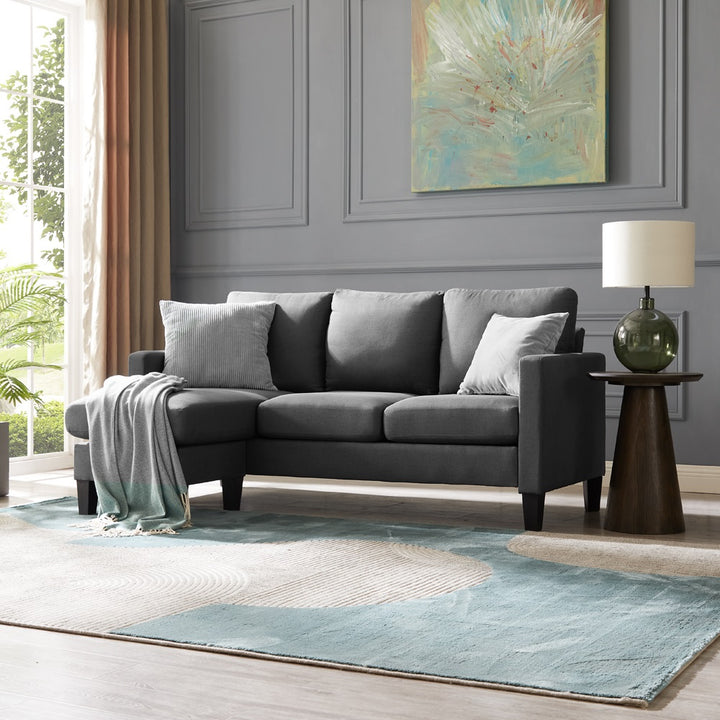 velvet grey corner sofa