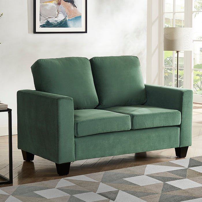 Dakota 2 Seater Green Velvet Fabric Sofa