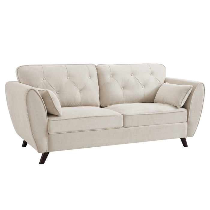 Monroe 2+3 Seater Sofa Set, Cream Linen