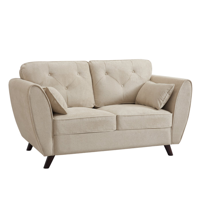 Monroe 2+3 Seater Sofa Set, Beige Linen