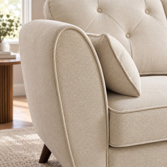 Monroe 2+3 Seater Sofa Set, Beige Linen
