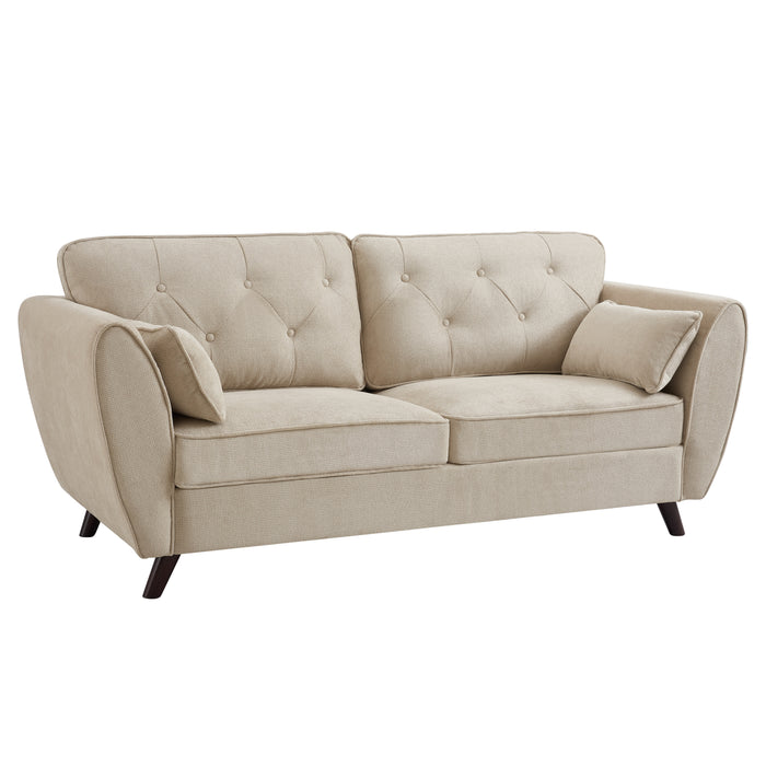 Monroe 2+3 Seater Sofa Set, Beige Linen