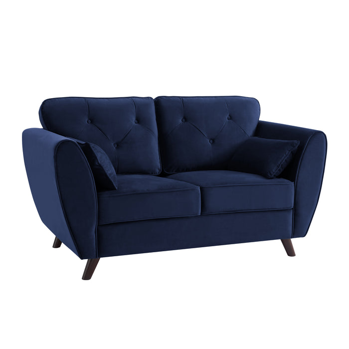Monroe 2+3 Seater Sofa Set, Blue Velvet
