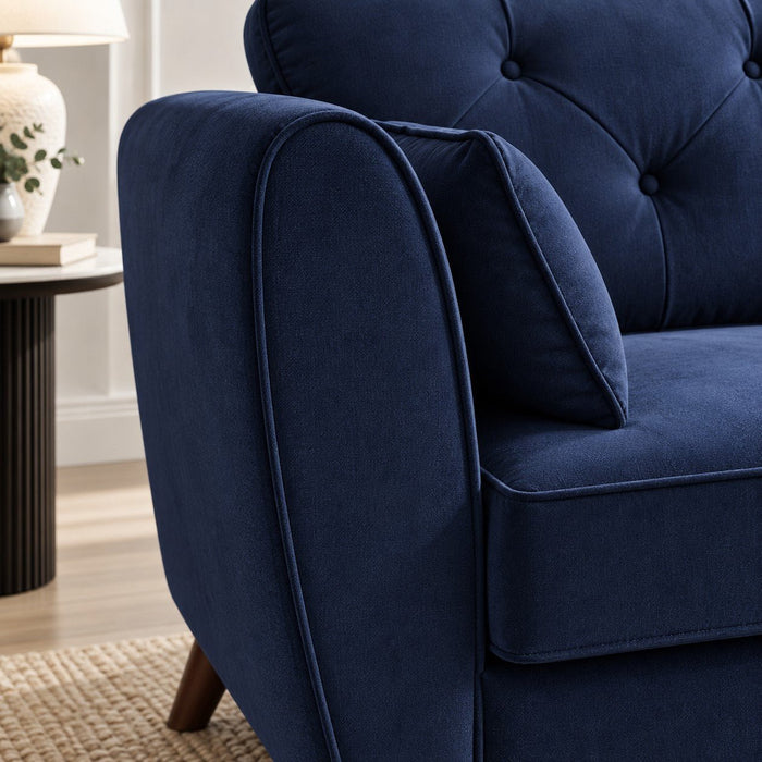 Monroe 2+3 Seater Sofa Set, Blue Velvet