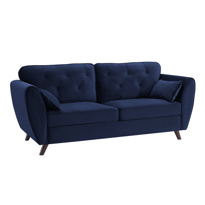 Monroe 2+3 Seater Sofa Set, Blue Velvet