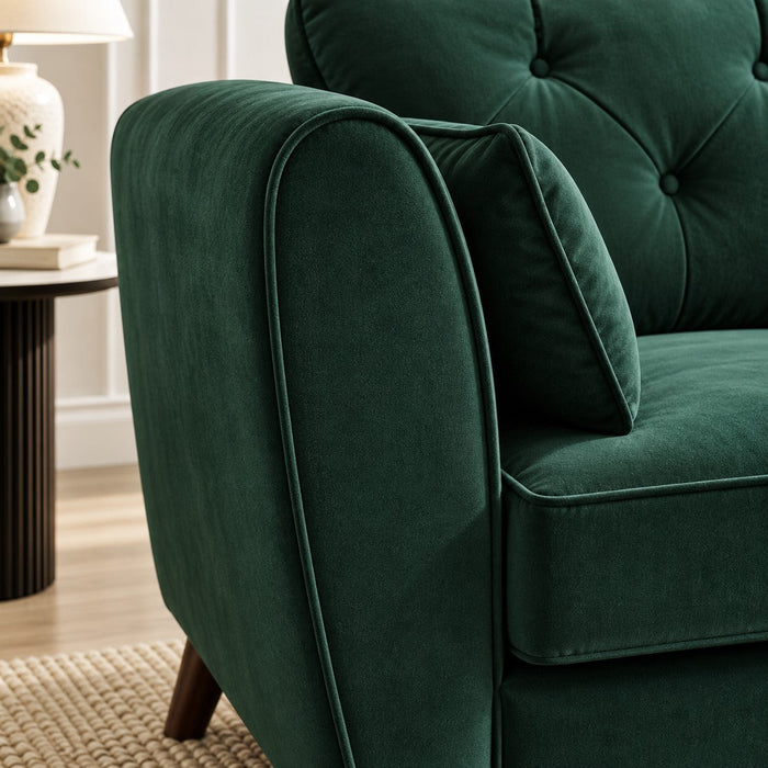 Monroe 2 Seater Sofa, Green Velvet