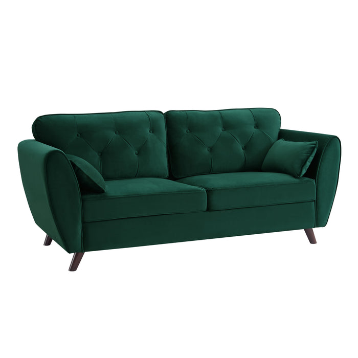 Monroe 2+3 Seater Sofa Set, Green Velvet