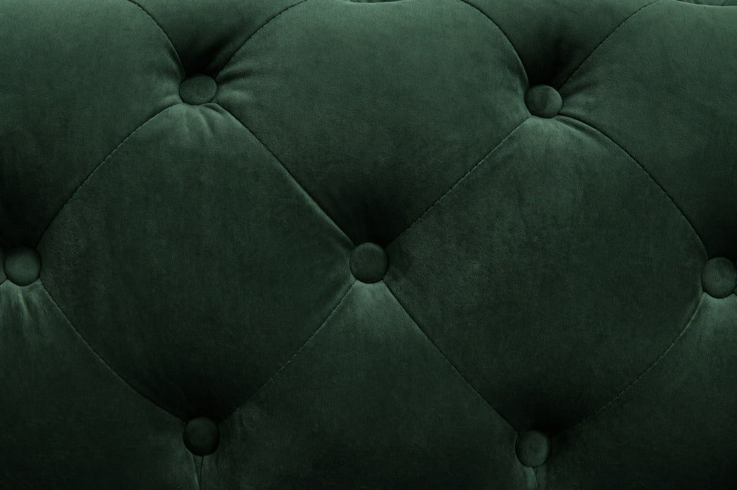 Jasper Chesterfield Armchair, Green Velvet