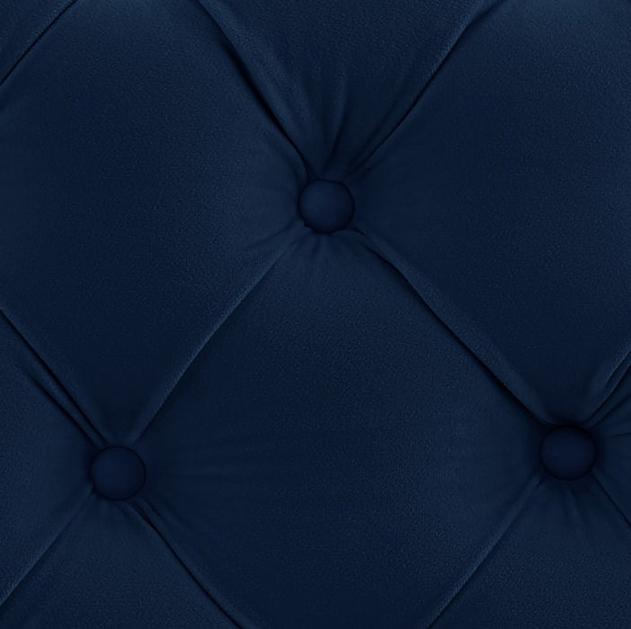 Jaguar Armchair Chesterfield Design Velvet, Dark Blue Velvet