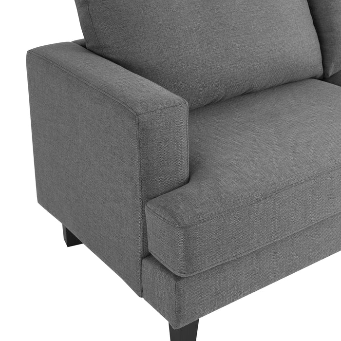 Dale 3 Seater Sofa, Dark Grey Linen Fabric