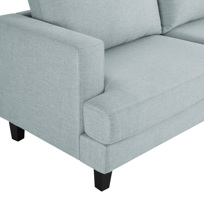 Dale 2 Seater Sofa, Pale Blue Linen Fabric