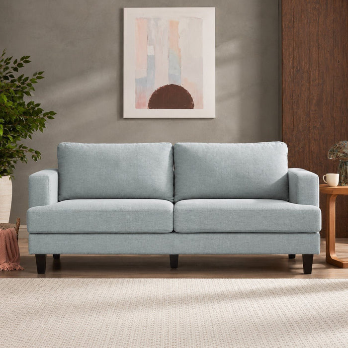Dale 3 Seater Sofa, Pale Blue Linen Fabric
