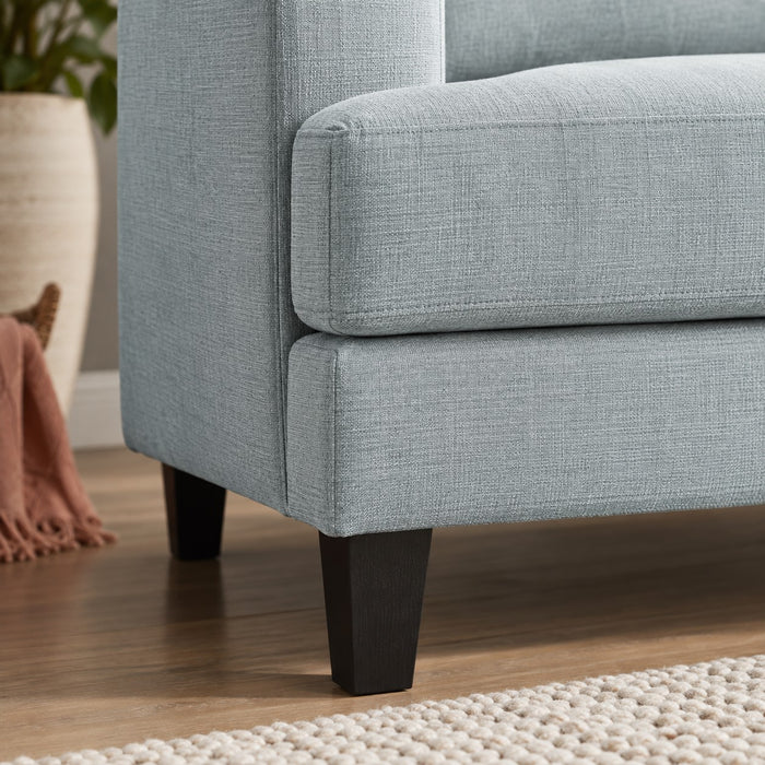 Dale 2 Seater Sofa, Pale Blue Linen Fabric