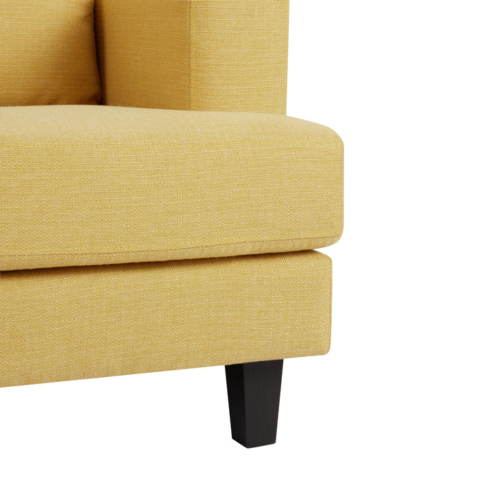 Dale 3 Seater Sofa, Mustard Linen Fabric