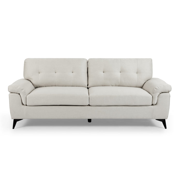 Dylan 2+3 Seater Sofa Set, Cream Linen Fabric