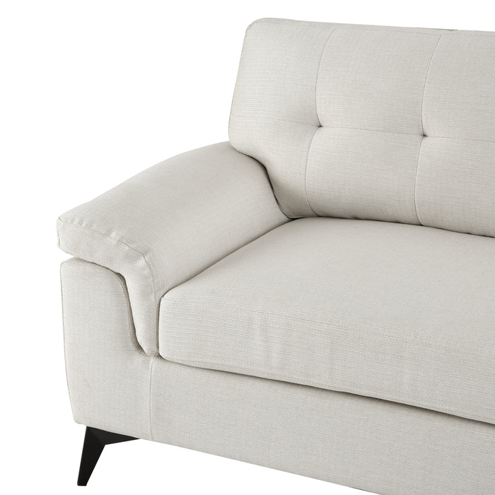 Dylan 3 Seater Sofa, Cream Linen Fabric