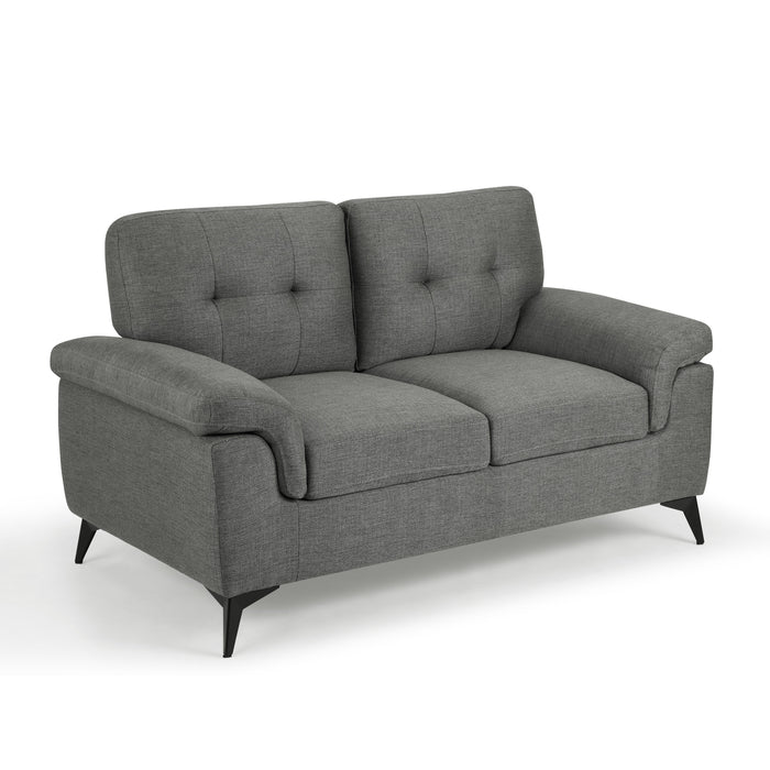 Dylan 2 Seater Sofa, Dark Grey Linen Fabric