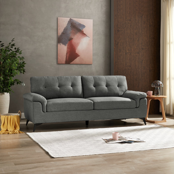 Dylan 2+3 Seater Sofa Set, Dark Grey Fabric