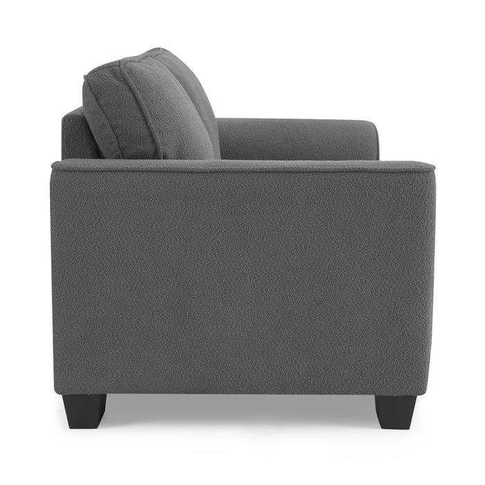 Jada 3 Seater Sofa, Dark Grey Boucle Fabric