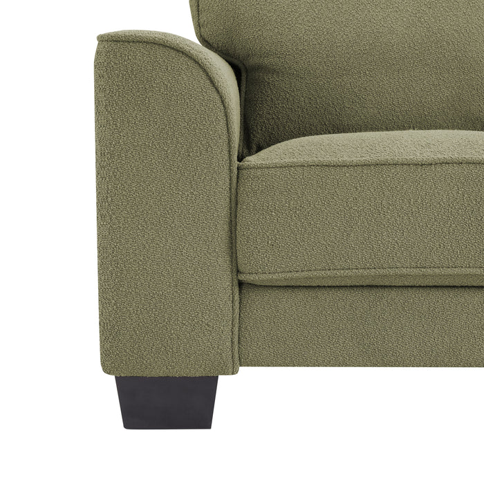 Jada 3 Seater Sofa, Sage Green Boucle Fabric