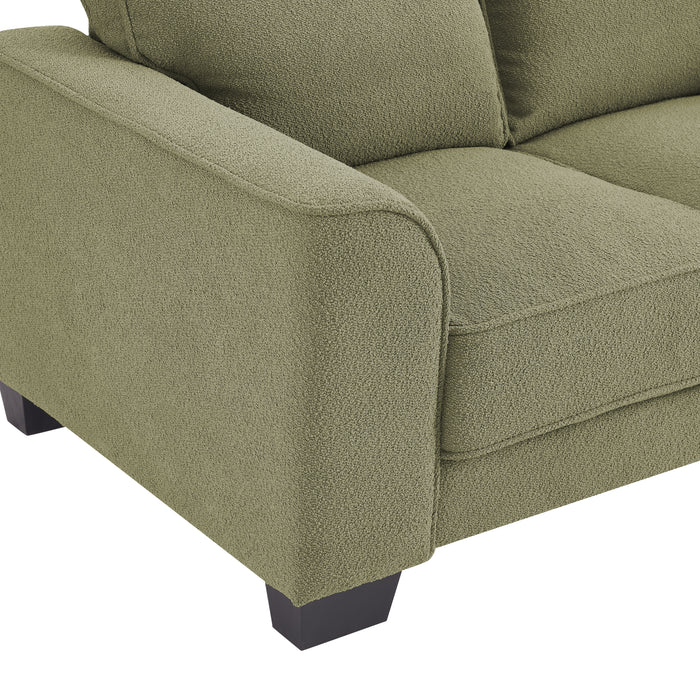 Jada 2+3 Seater Sofa Set, Sage Green Boucle Fabric