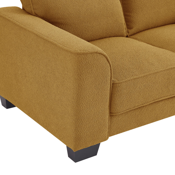 Jada 3 Seater Sofa, Mustard Boucle Fabric