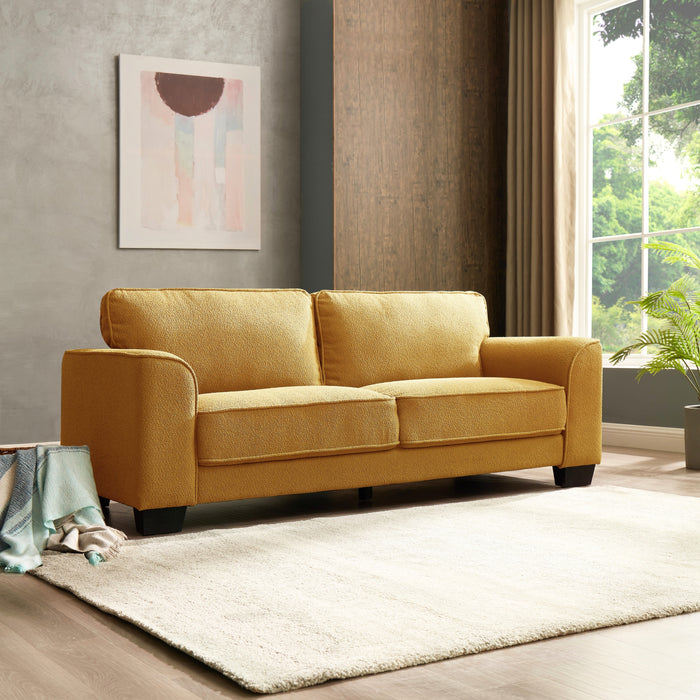Jada 2+3 Seater Sofa Set, Mustard Boucle Fabric
