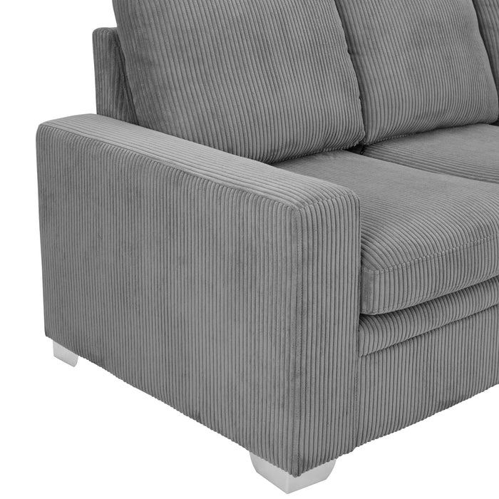 Alcott Right Hand Corner Sofa, Dark Grey Jumbo Cord