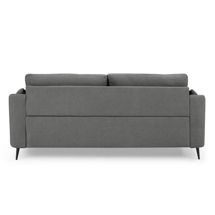 Jack 3 Seater Sofa With Metal Legs, Dark Grey Boucle Fabric