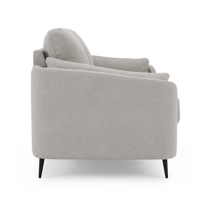Jack 2+3 Seater Sofa Set With Metal Legs, Light Grey Boucle Fabric