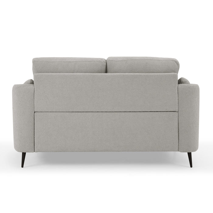Jack 2 Seater Sofa With Metal Legs, Light Grey Boucle Fabric