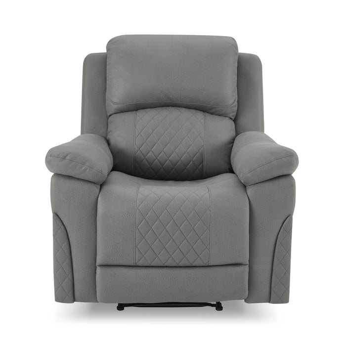 Darius 1 Seater Recliner Armchair, Dark Grey Air Leather